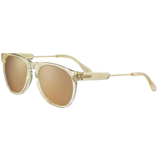Serengeti Amboy Crystal Champagne Acetate with Shiny Light Gold Metal - Mineral Polarized Drivers Gold