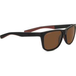 Serengeti Livio Sanded Black with Brown Inside End Tips - Mineral Polarized Drivers