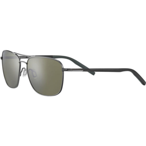 Serengeti Spello Shiny Gunmetal with Black Temples and Grey inside Temple Tips - Mineral Polarized 555nm