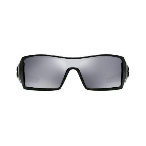 Oakley Oil Rig Polished Black Silver Ghost Text - Black Iridium